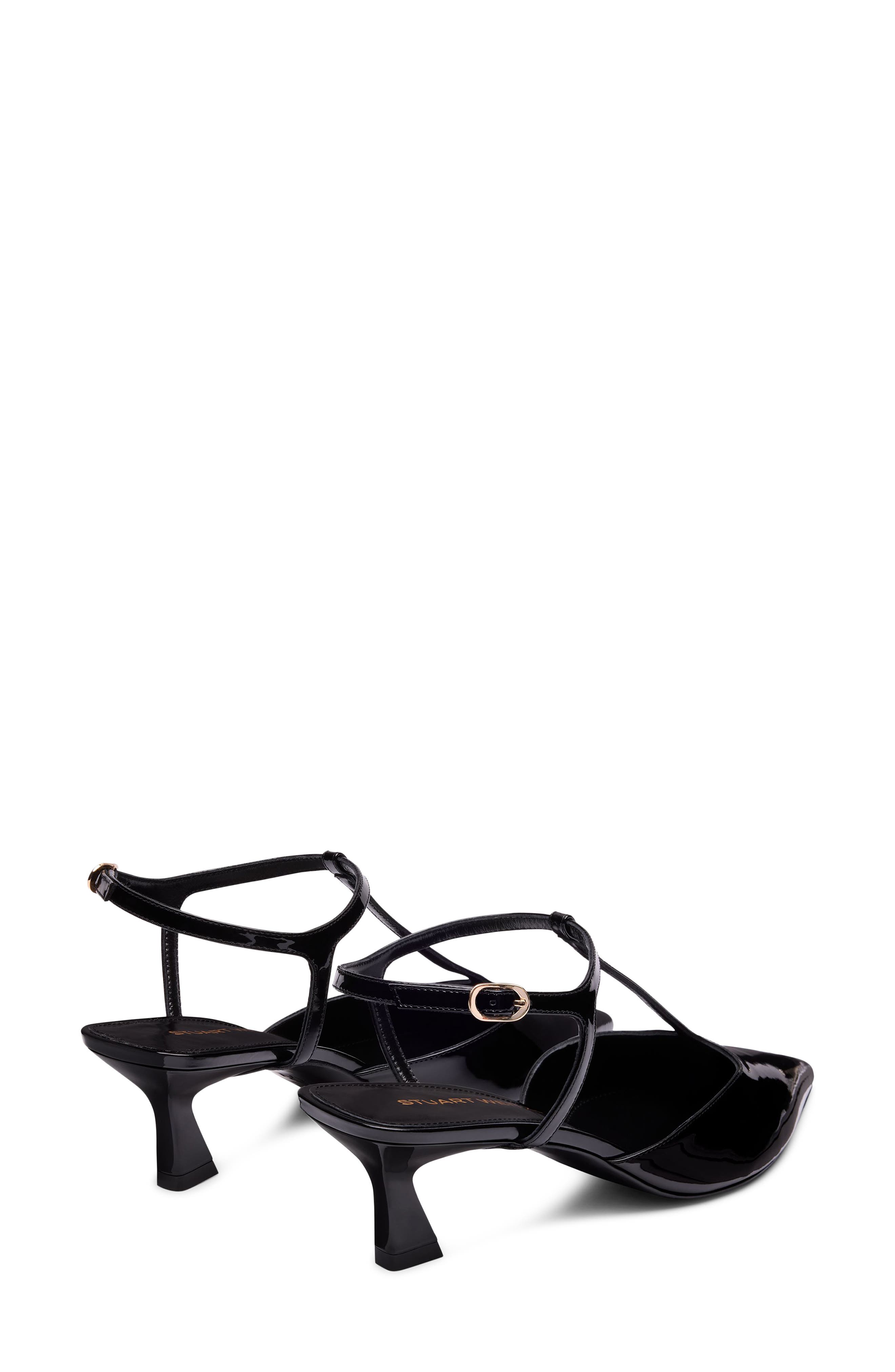 Vne Patent Leather T-Strap Pump, Alternate, color, BLACK