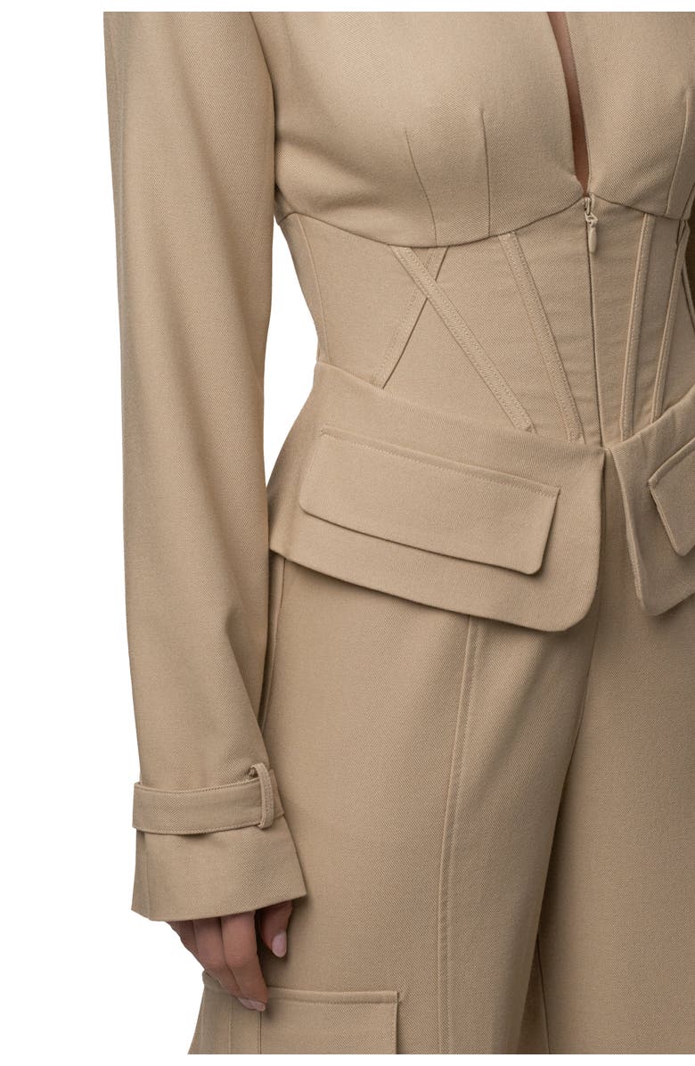 JLUXLABEL Day Off Cargo Jumpsuit, Alternate, color, Stone