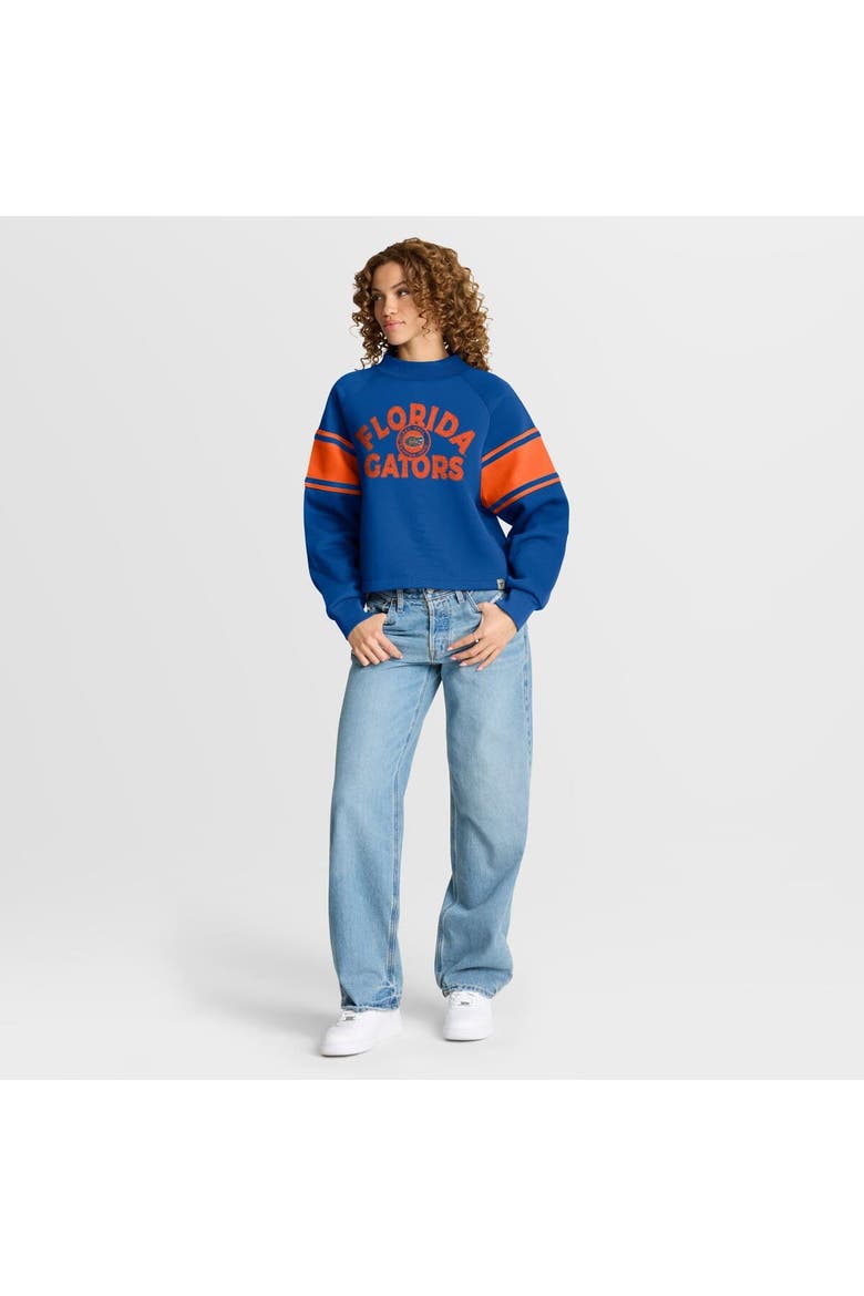 Women's Fanatics Royal Florida Gators Oversized Hometown Premium Punt Coverage Raglan Pullover Sweatshirt, Alternate, color, Royal