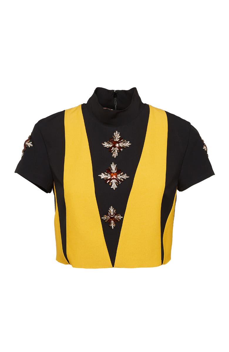 La DoubleJ Harlequin Top Solid Black, Alternate, color, 