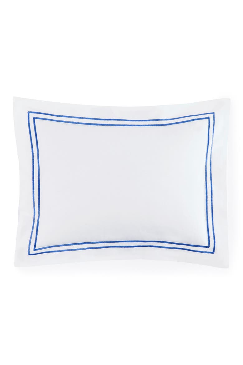 Grande Hotel Boudoir Sham, Main, color, WHITE/ CORNFLOWER