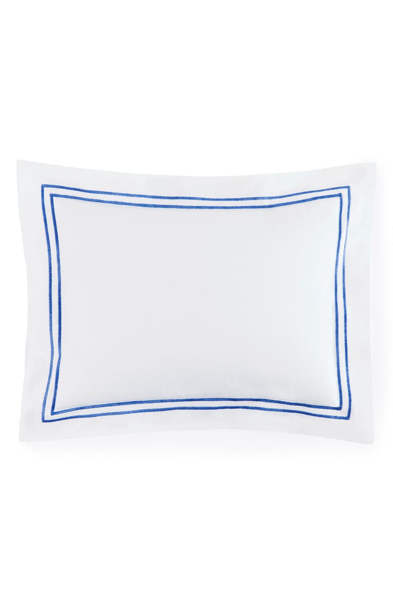 SFERRA Grande Hotel Boudoir Sham, Main, color, White/ Cornflower