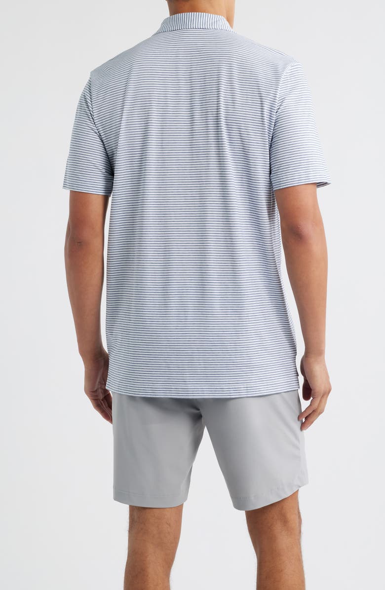 Peter Millar Collins Stripe Pima Cotton Polo, Alternate, color, Atlantic Blue