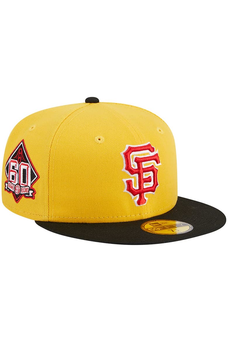 Men's New Era Yellow/Black San Francisco Giants Grilled 59FIFTY Fitted Hat, Main, color, Yellow