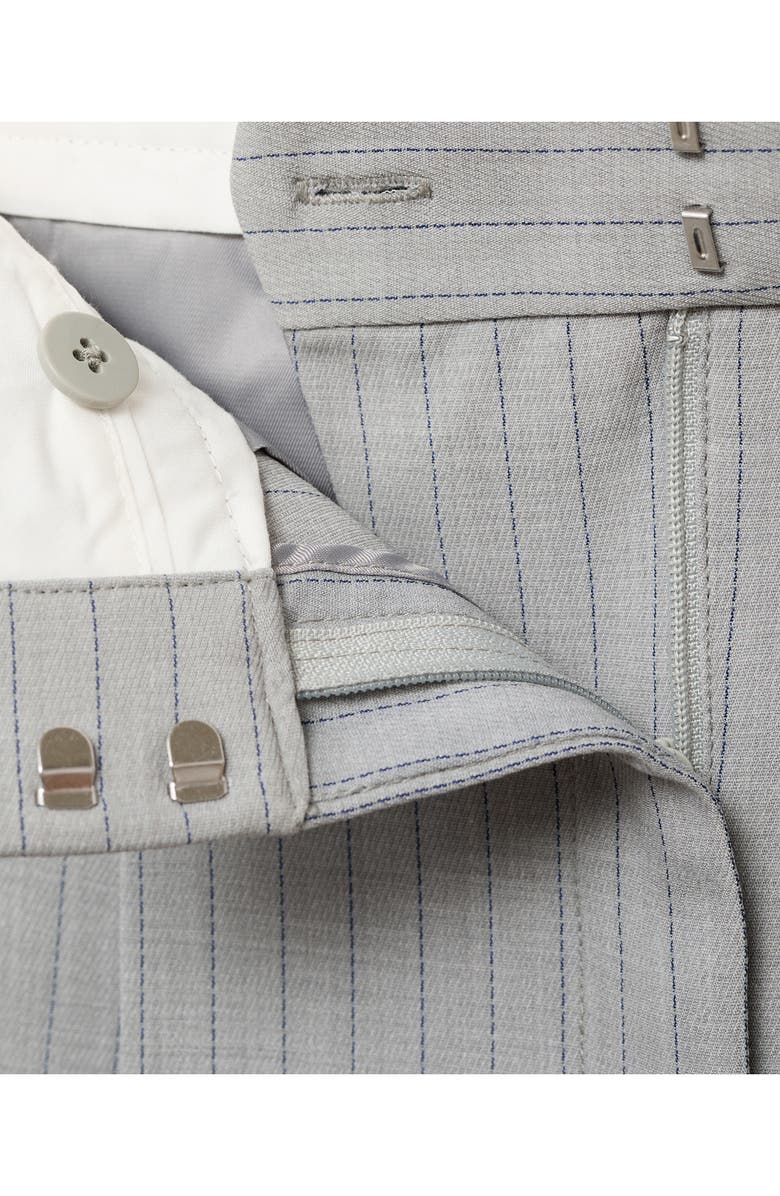 MANGO Pinstripe Suit Pants, Alternate, color, Grey