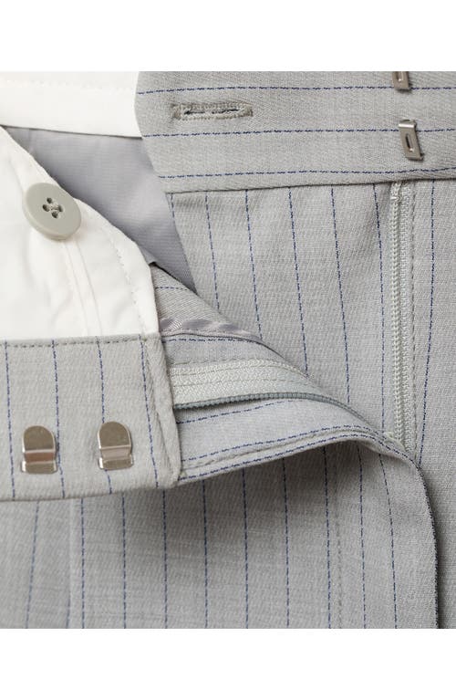 Mango Pinstripe Suit Pants In Gray