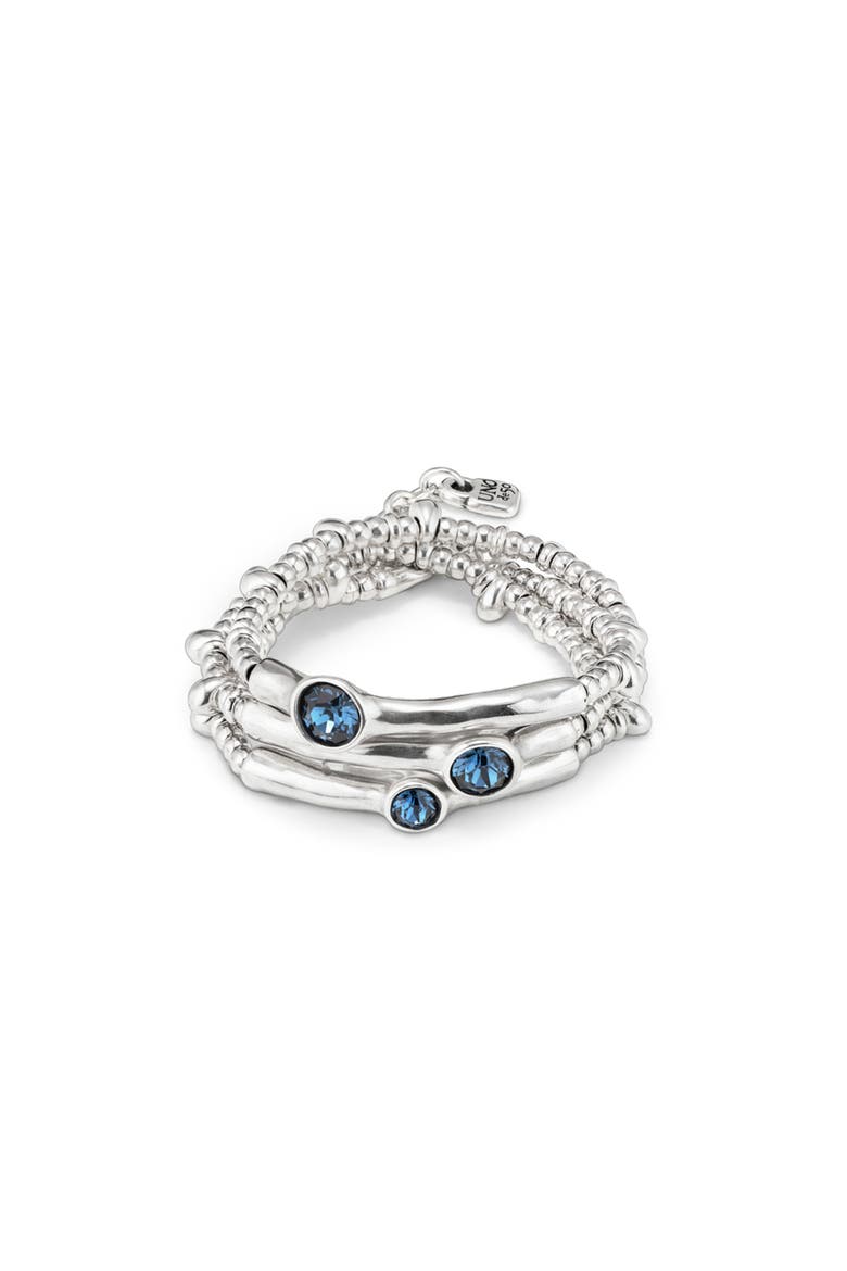 Azul Trinity Bead Bracelet, Main, color, Silver