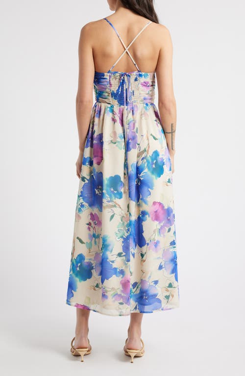 Lost + Wander Floral Lane Midi Dress In Multi
