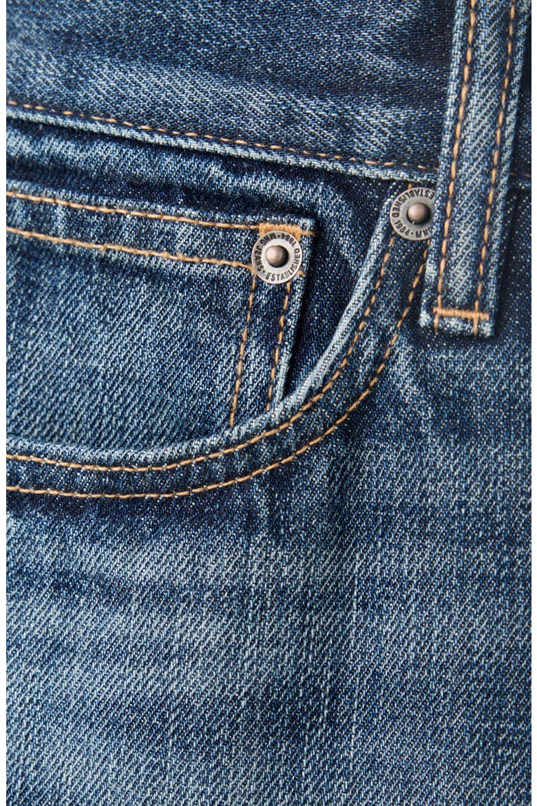 Mid Rise Straight Leg Jeans, Alternate, color, DARK BLUE
