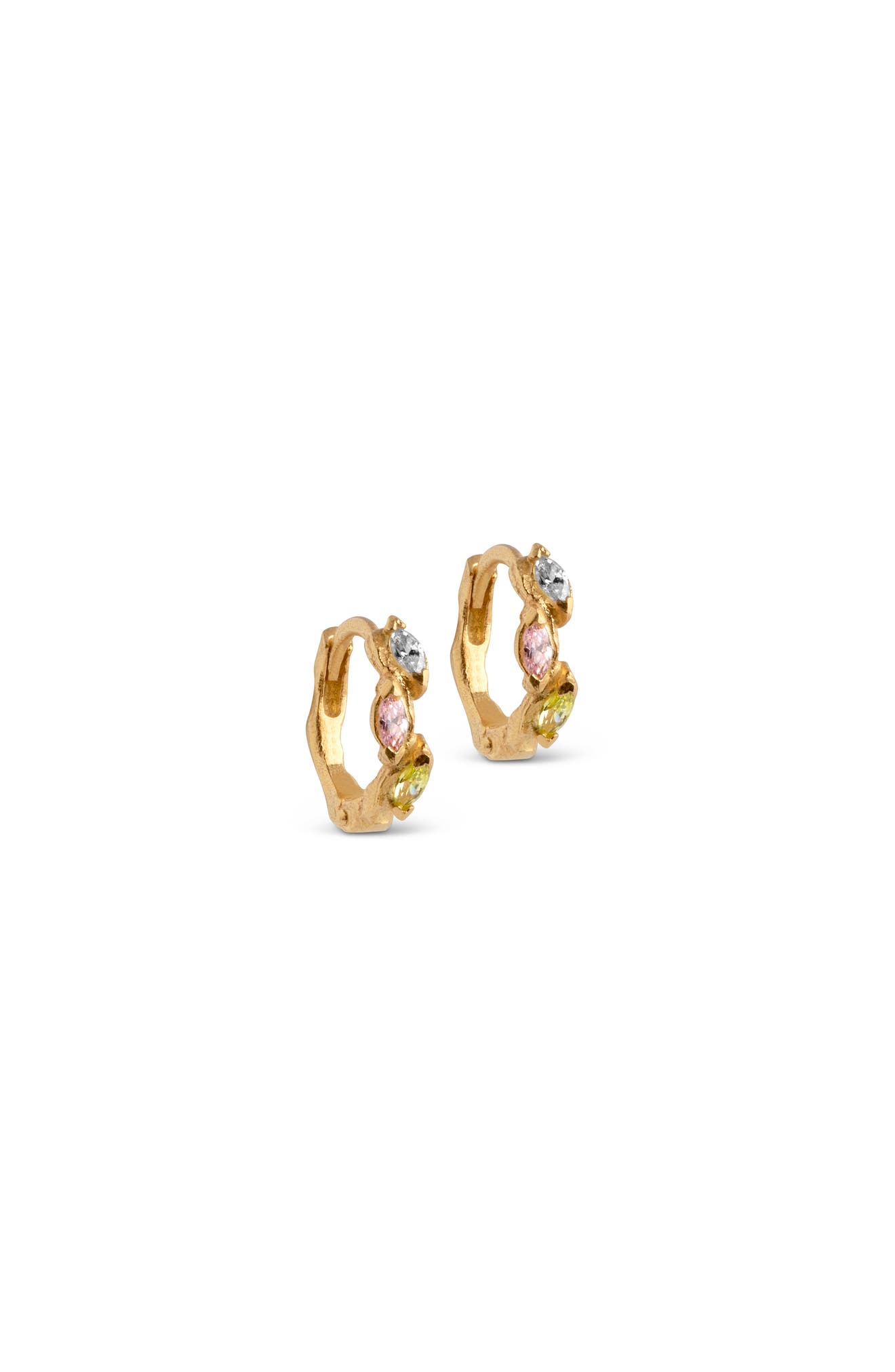 selected Clear/Pink/Apple Green CZ