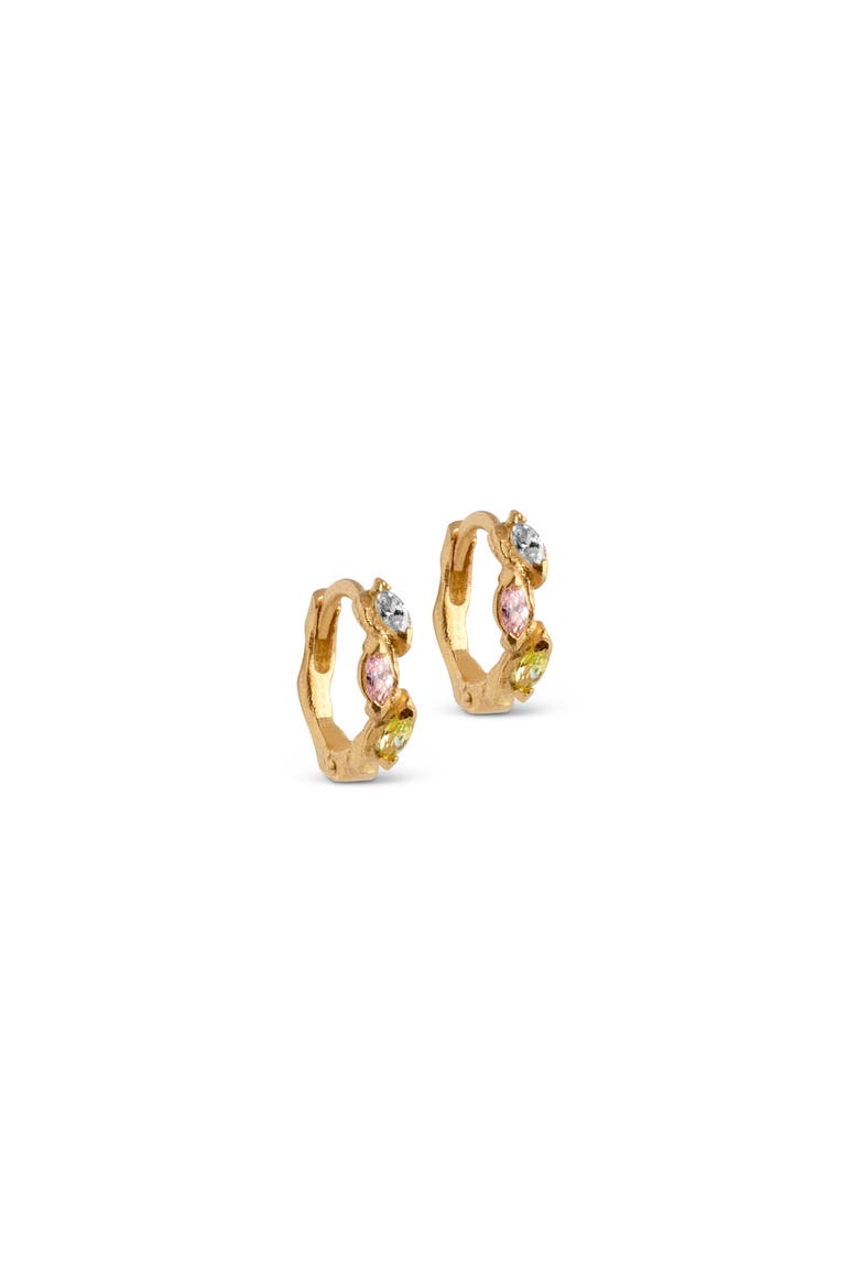 Laia Hoops, Main, color, Clear/Pink/Apple Green CZ