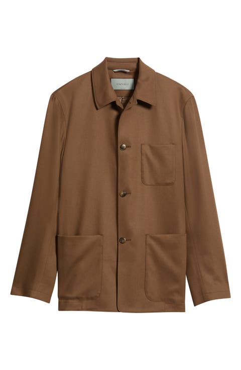 Stretch Wool Shirt Jacket