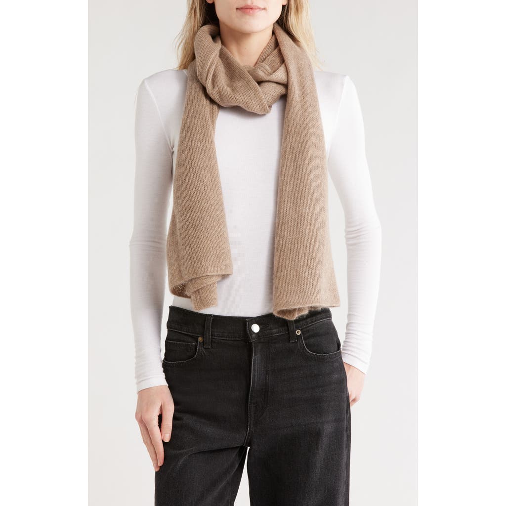 Portolano Cashmere Knit Wrap Scarf in Nile Brown at Nordstrom Rack