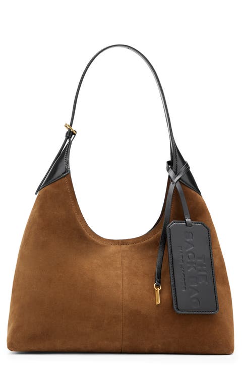 The Belted Sack Suede Leather Bag
