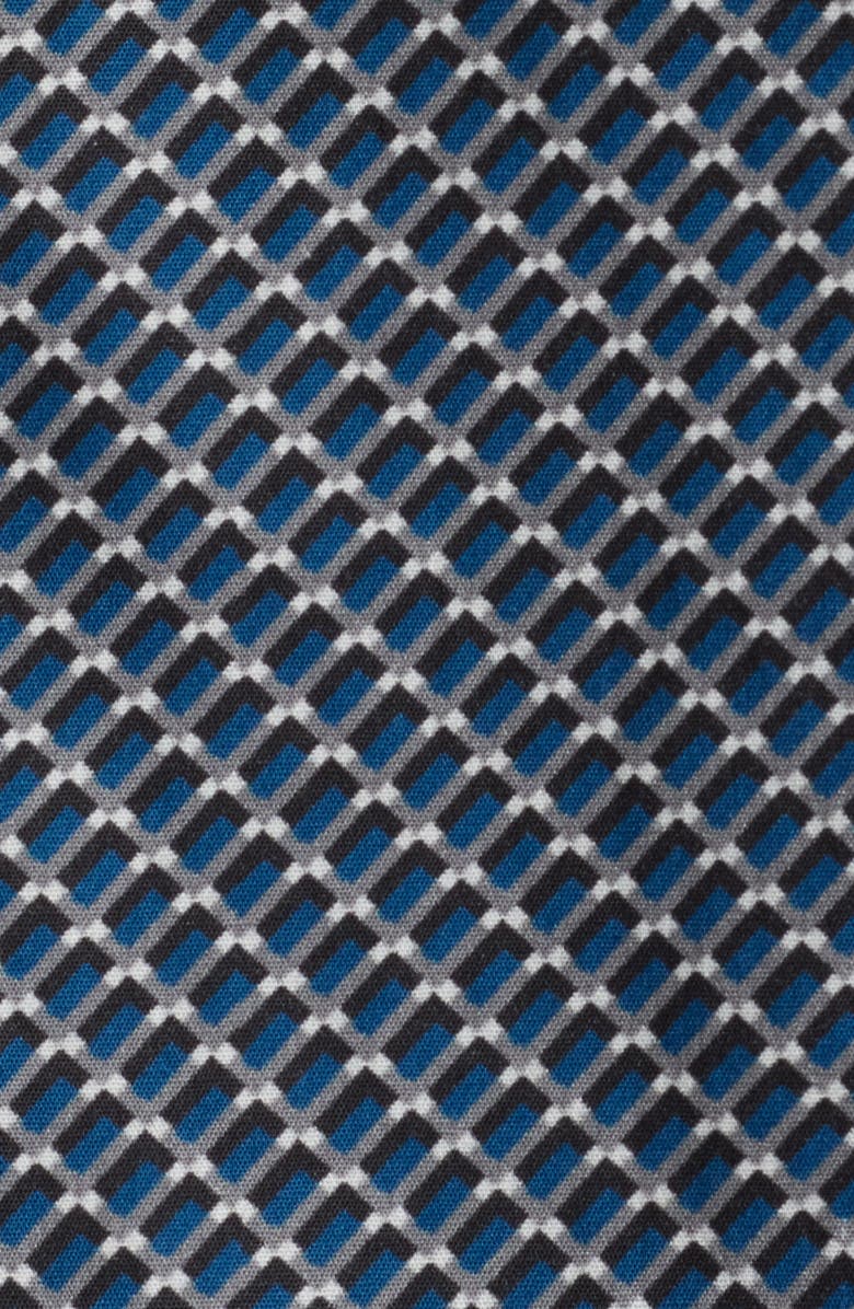 Emporio Armani Microprint Cotton Stretch Poplin Button-Up Shirt, Alternate, color, 