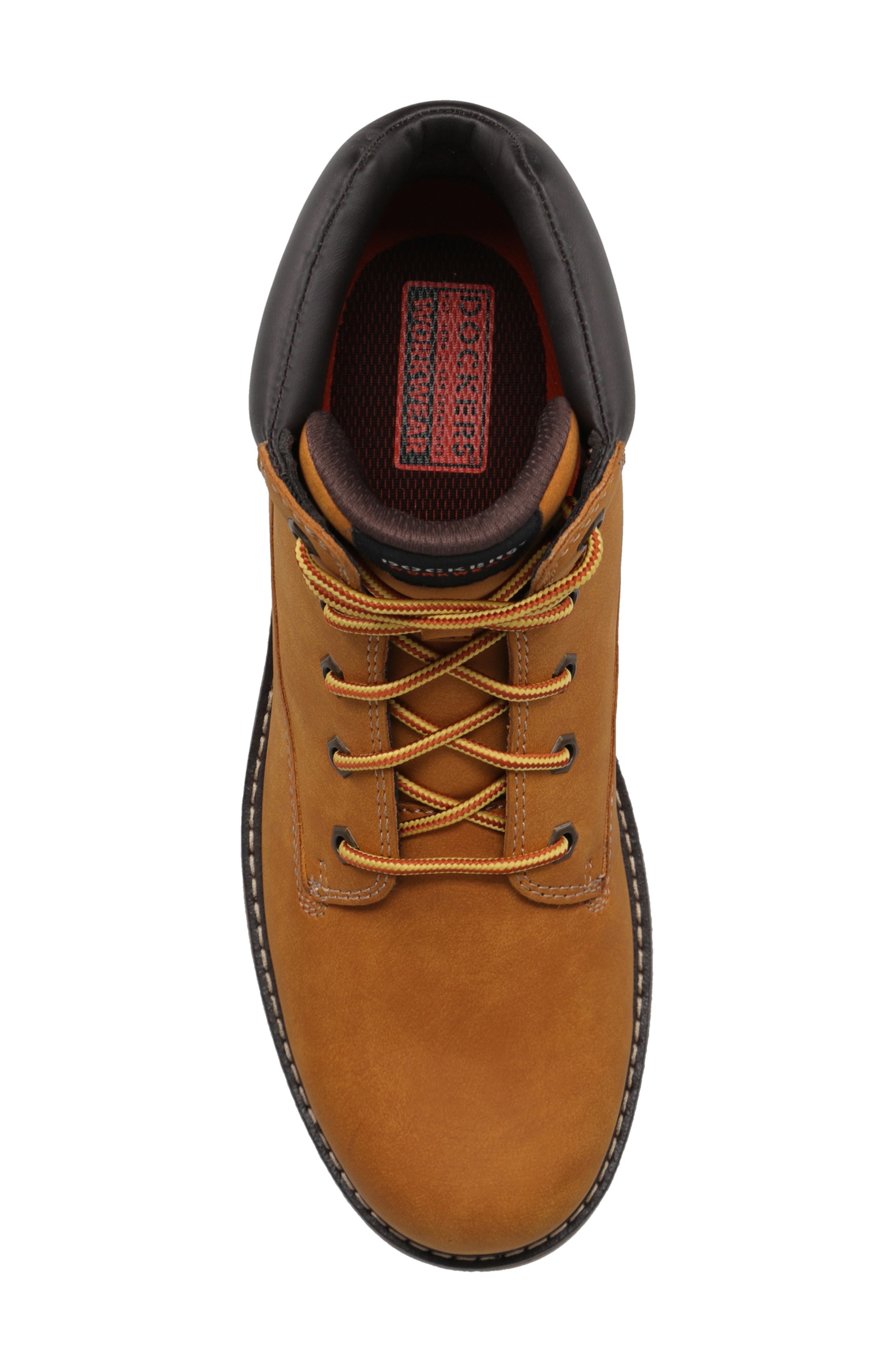 Flint Slip Resistant Faux Leather Boot, Alternate, color, WHEAT
