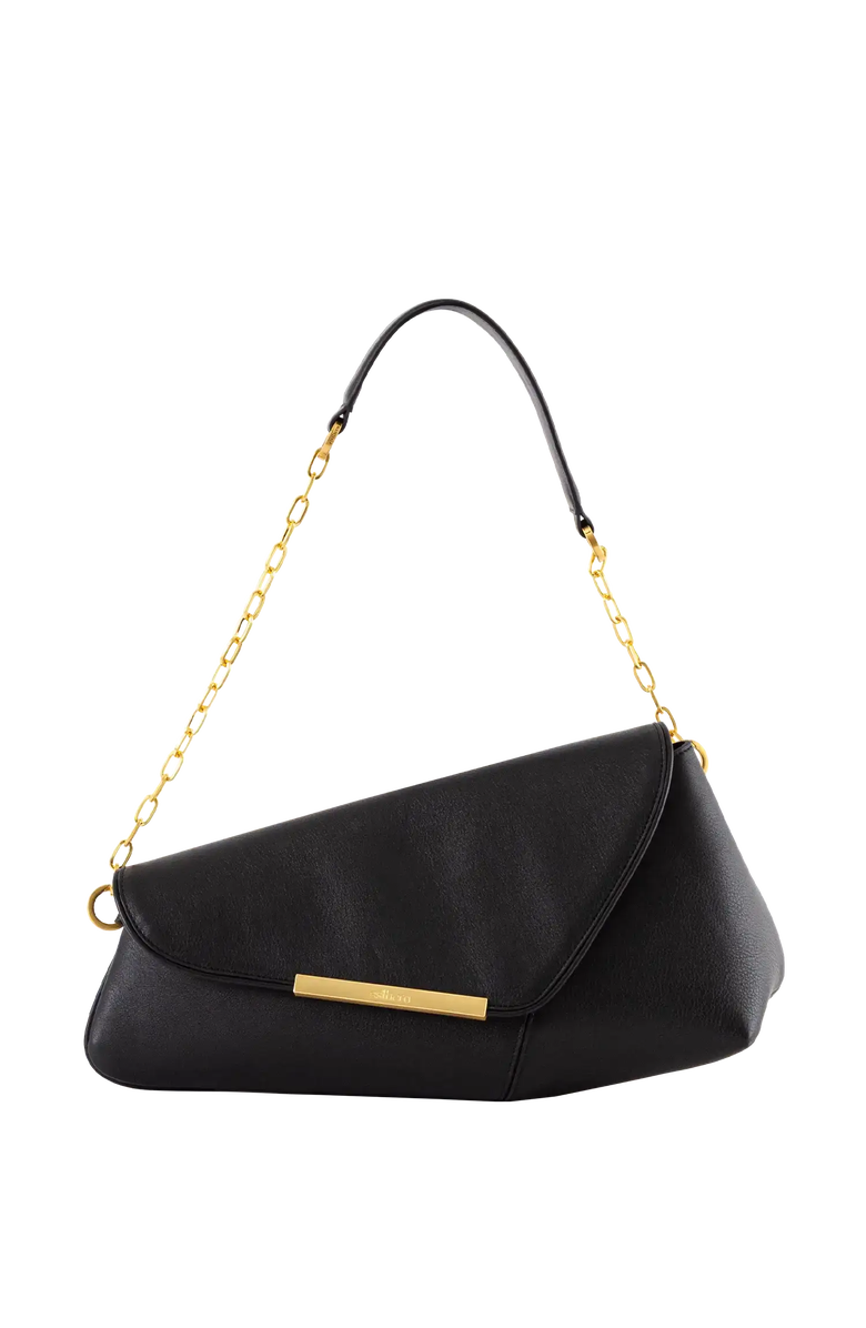 Esthera 11PM Leather Shoulder Bag, Main, color, Black