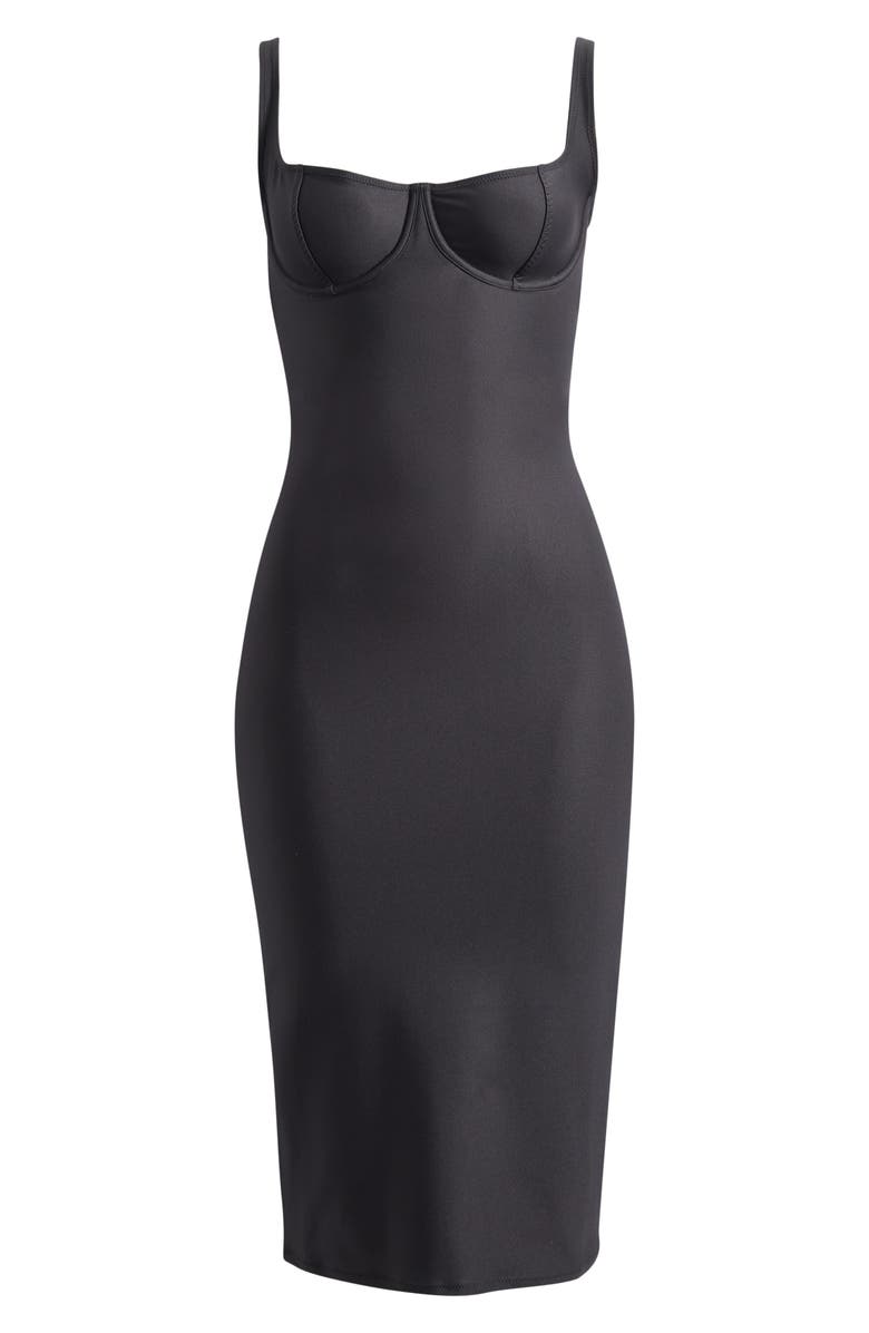 SKIMS Body Midi Dress, Alternate, color, Onyx