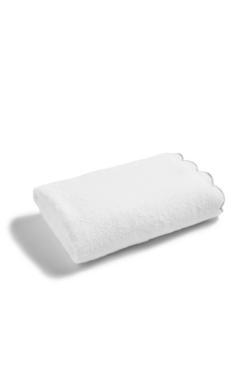 Christy Scallop Edge Luxury Turkish Cotton Bath Towels In White