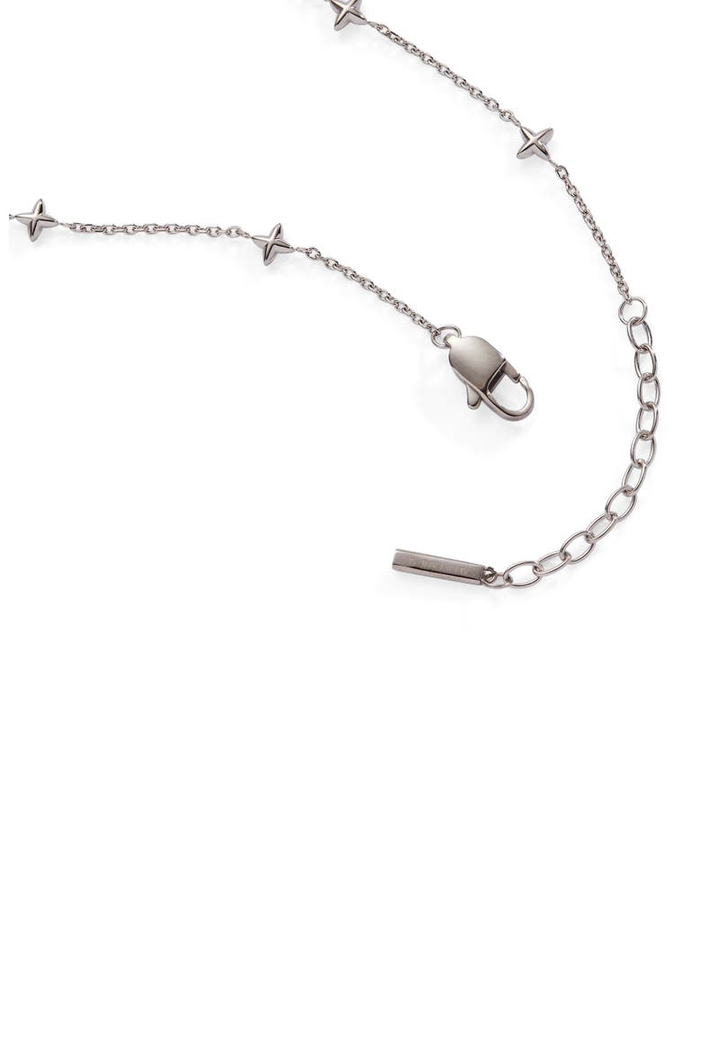 Star Chain Anklet, Alternate, color, Silver