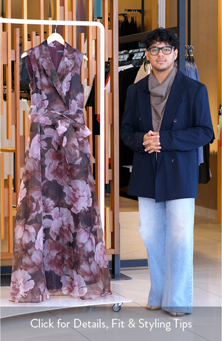 Floral Sleeveless Gown, sales video thumbnail