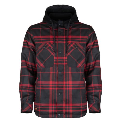 Mobile Warming Flannel Heated Hooded Jacket In Multi