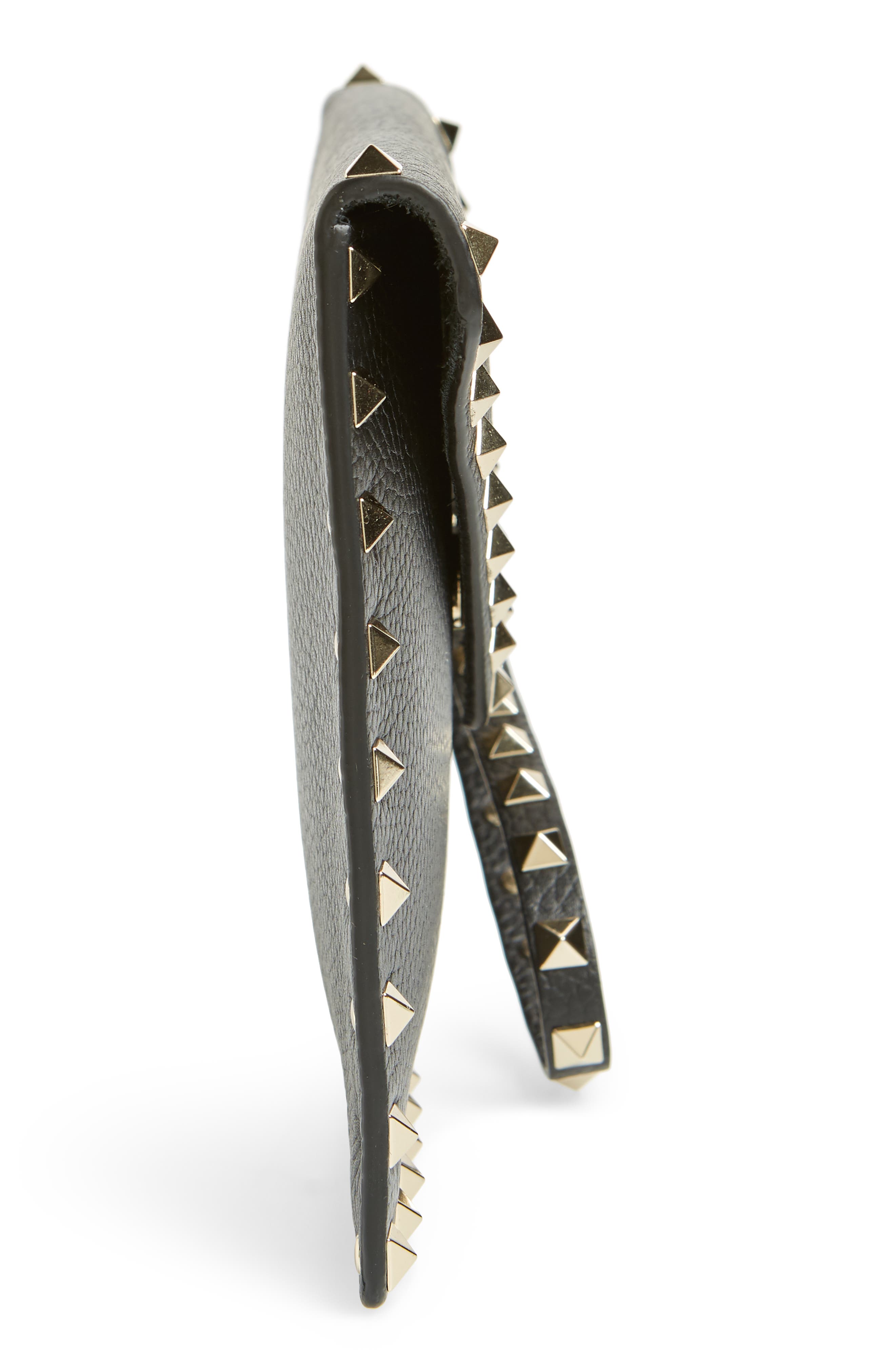 Valentino Garavani Medium Rockstud Leather Envelope Pouch, Alternate, color, 