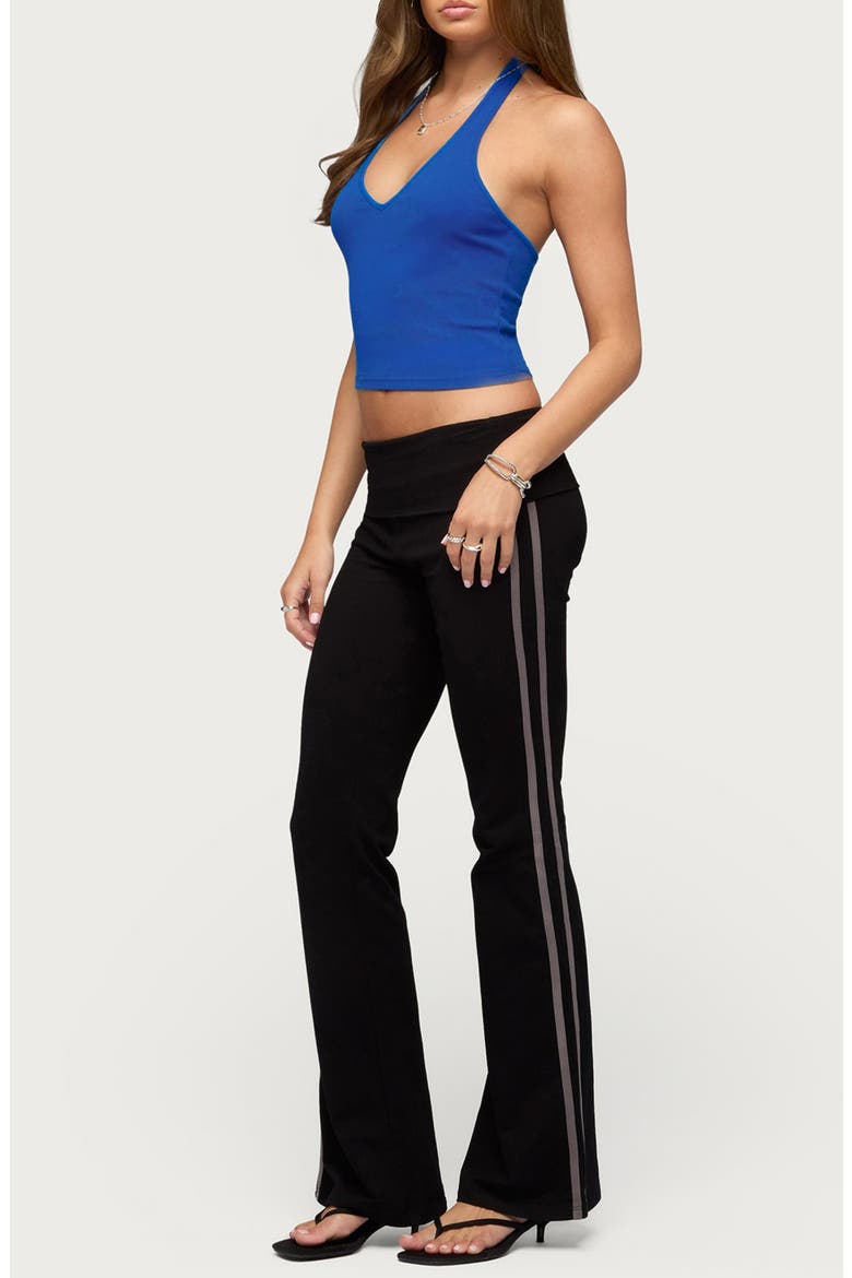 Vespera Rib Halter Top, Alternate, color, BLUE
