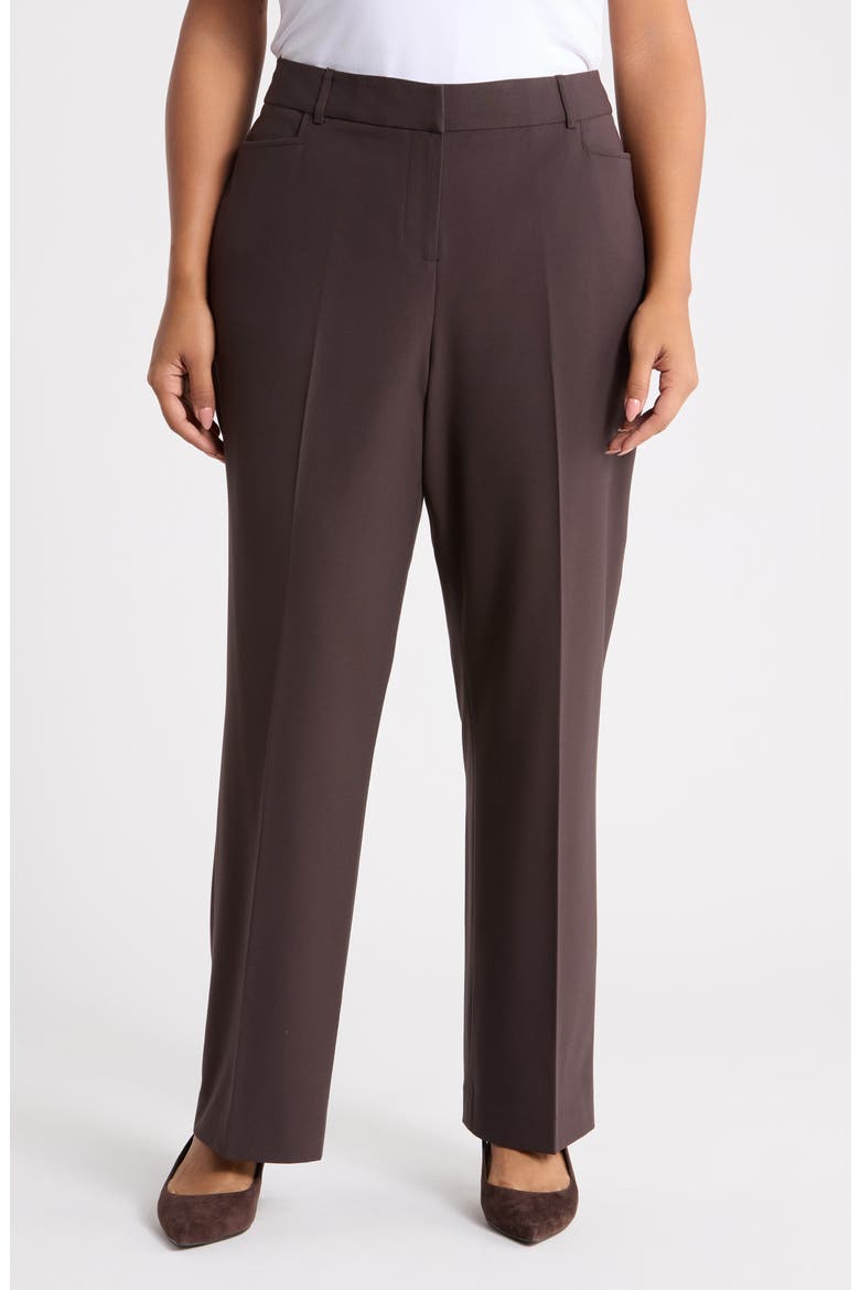 Bird's-Eye Straight Leg Pants, Main, color, ESPRESSO