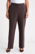 Tahari ASL Bird's-Eye Straight Leg Pants