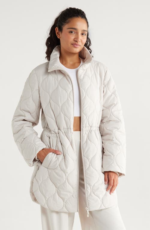 Zella Longline Onion Quilted Bomber Jacket