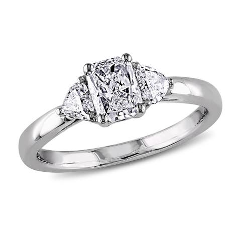 Diamond Radiant Heart 3-Stone Ring 14k