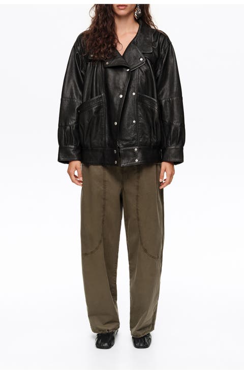 Leather Volume Jacket