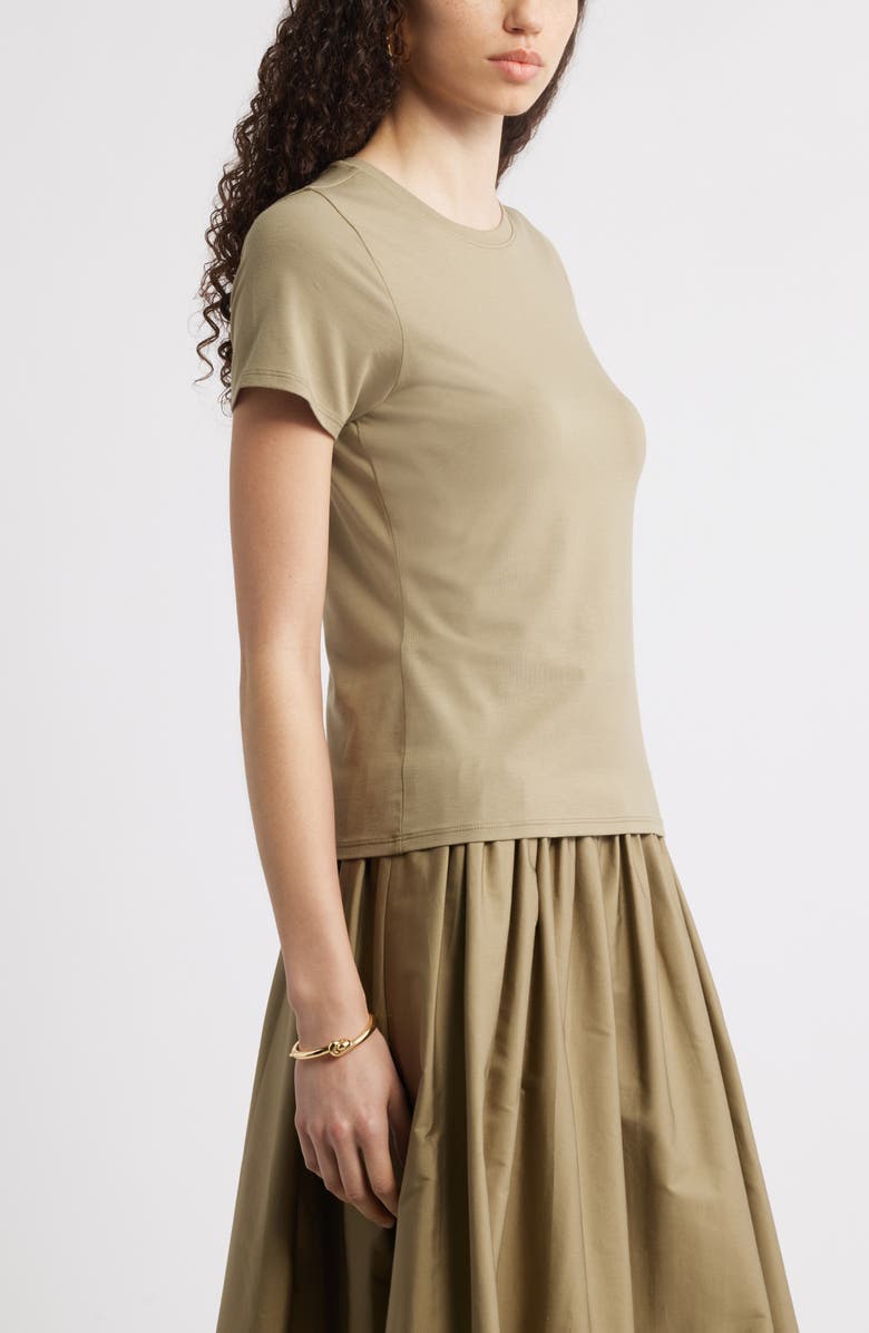 Nordstrom Pima Cotton Blend Crewneck T-Shirt, Alternate, color, Olive Covert