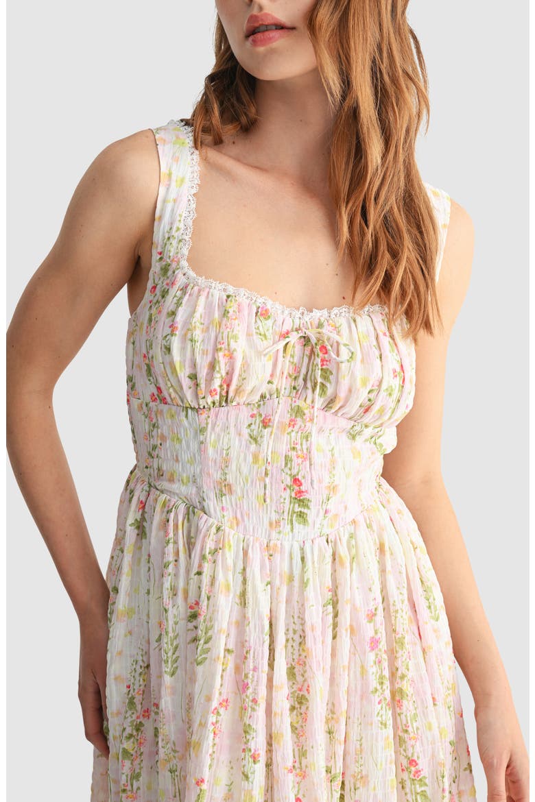 Floral Fit & Flare Minidress, Alternate, color, PINK FLORAL