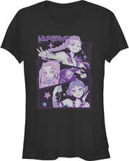 KPop Demon Hunters Junior's KPop Demon Hunters Huntrix Group Panels  Graphic T-Shirt