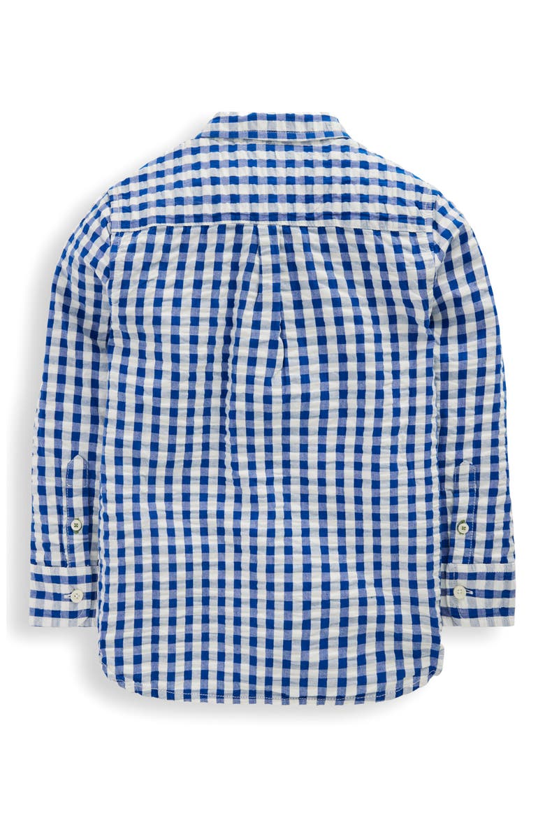 Kids' Gingham Check Cotton Buttion-Down Shirt, Alternate, color, BLUE GINGHAM