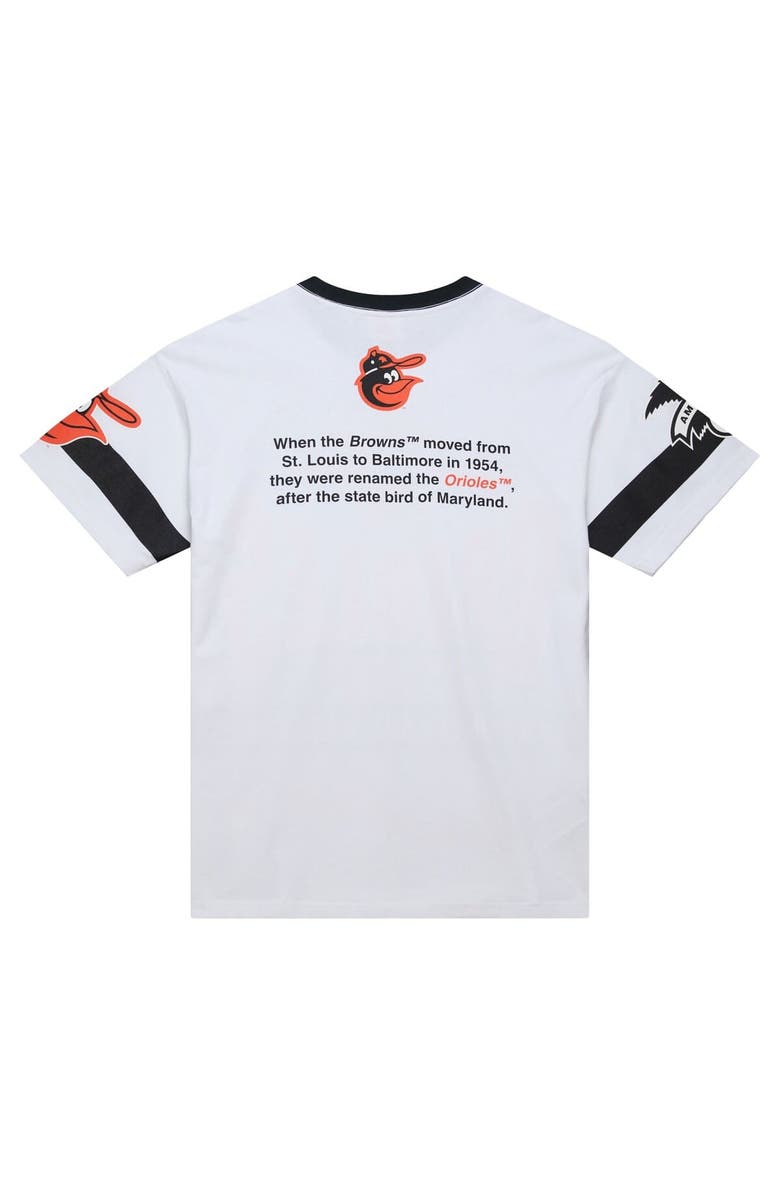 Mitchell & Ness Men's Mitchell & Ness White Baltimore Orioles Cooperstown Collection Team Origins Premium T-Shirt, Alternate, color, White