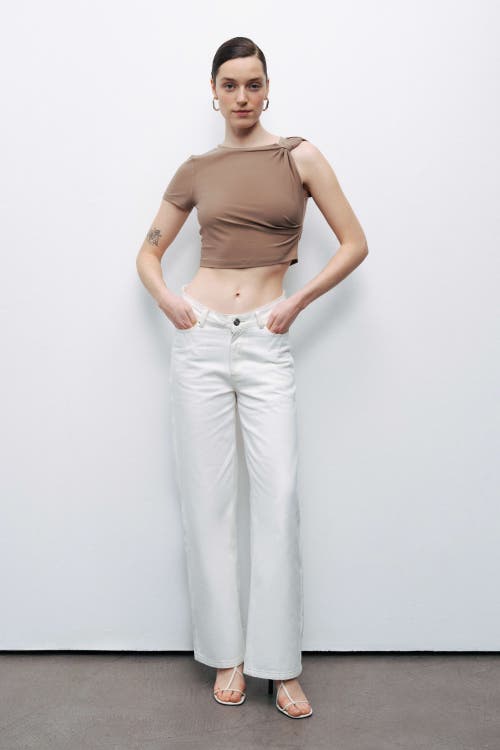 NOCTURNE NOCTURNE CROP TOP WITH TWISTED DETAIL 