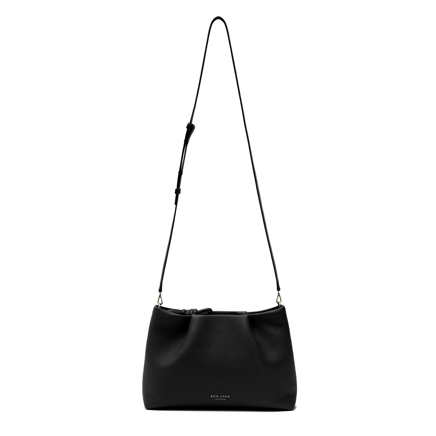 Esin Akan 3-in-1 Midi Richmond Leather Crossbody Bag, Alternate, color, Black