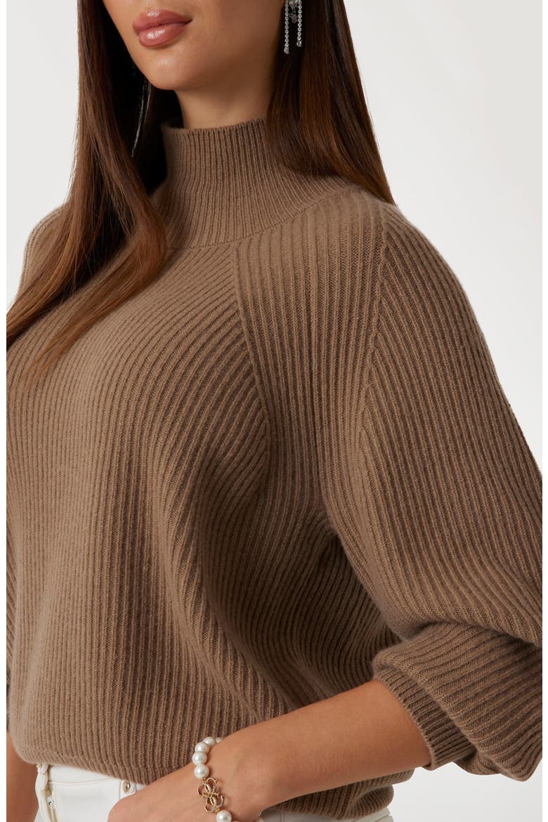 Denise Mock Neck Cashmere Blend Sweater, Alternate, color, F13Q-LIGHT