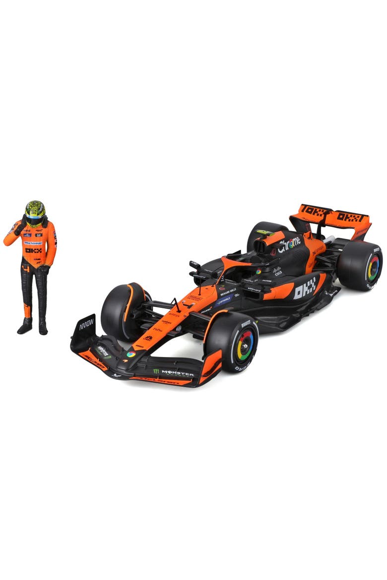 2024 McLaren MCL38 and Lando Norris Figure, Alternate, color, Multicolored