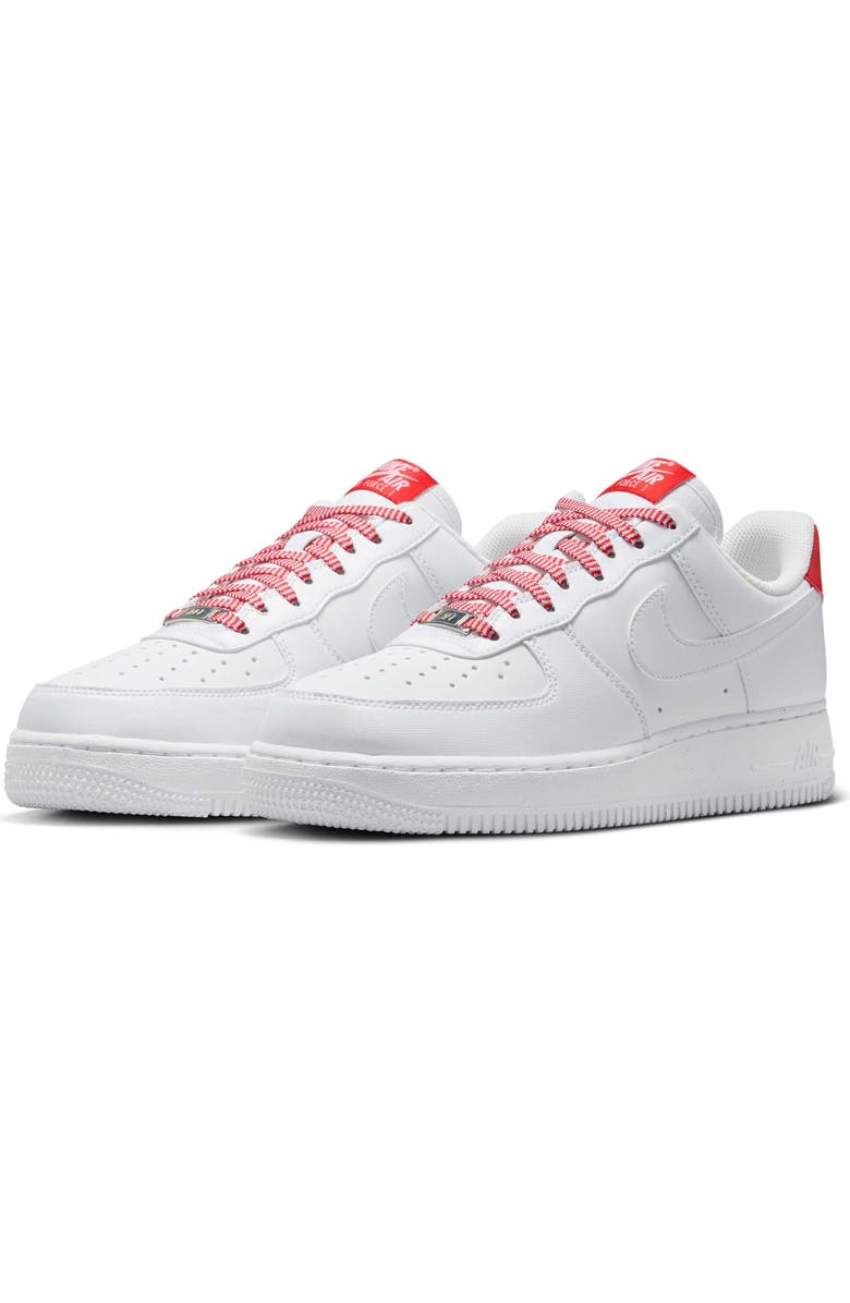 Nike Air Force 1 '07 Basketball Sneaker, Main, color, White/ Pink/ Silver/ Crimson