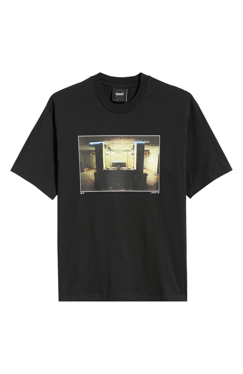 BOILER ROOM Lights On Photo Graphic T-Shirt, Alternate, color, Black