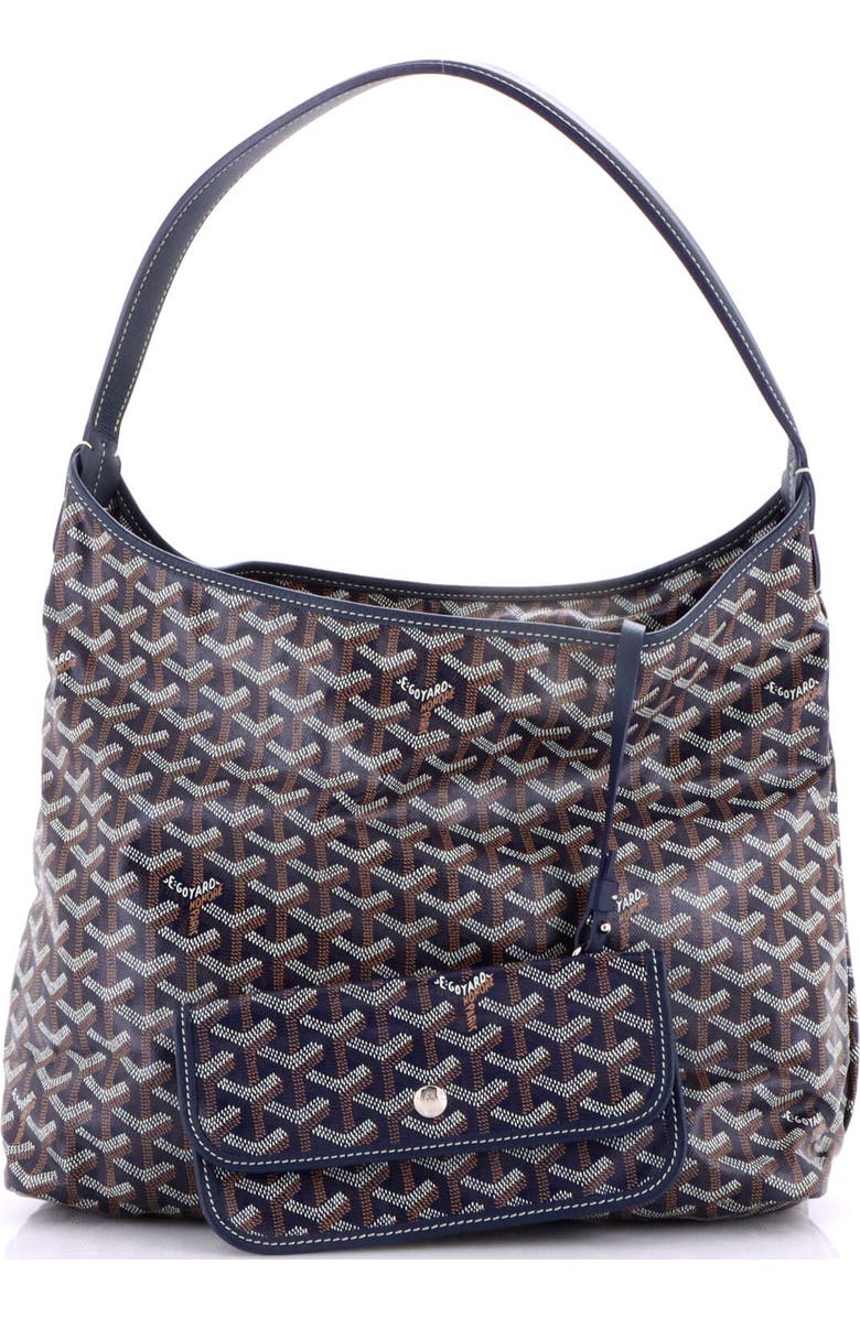 Pre-Owned Goyard Boheme Hobo Coated Canvas, Alternate, color, Blue