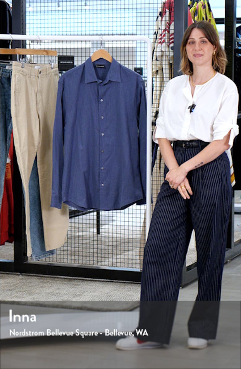 Herringbone Cotton Button-Up Shirt, sales video thumbnail