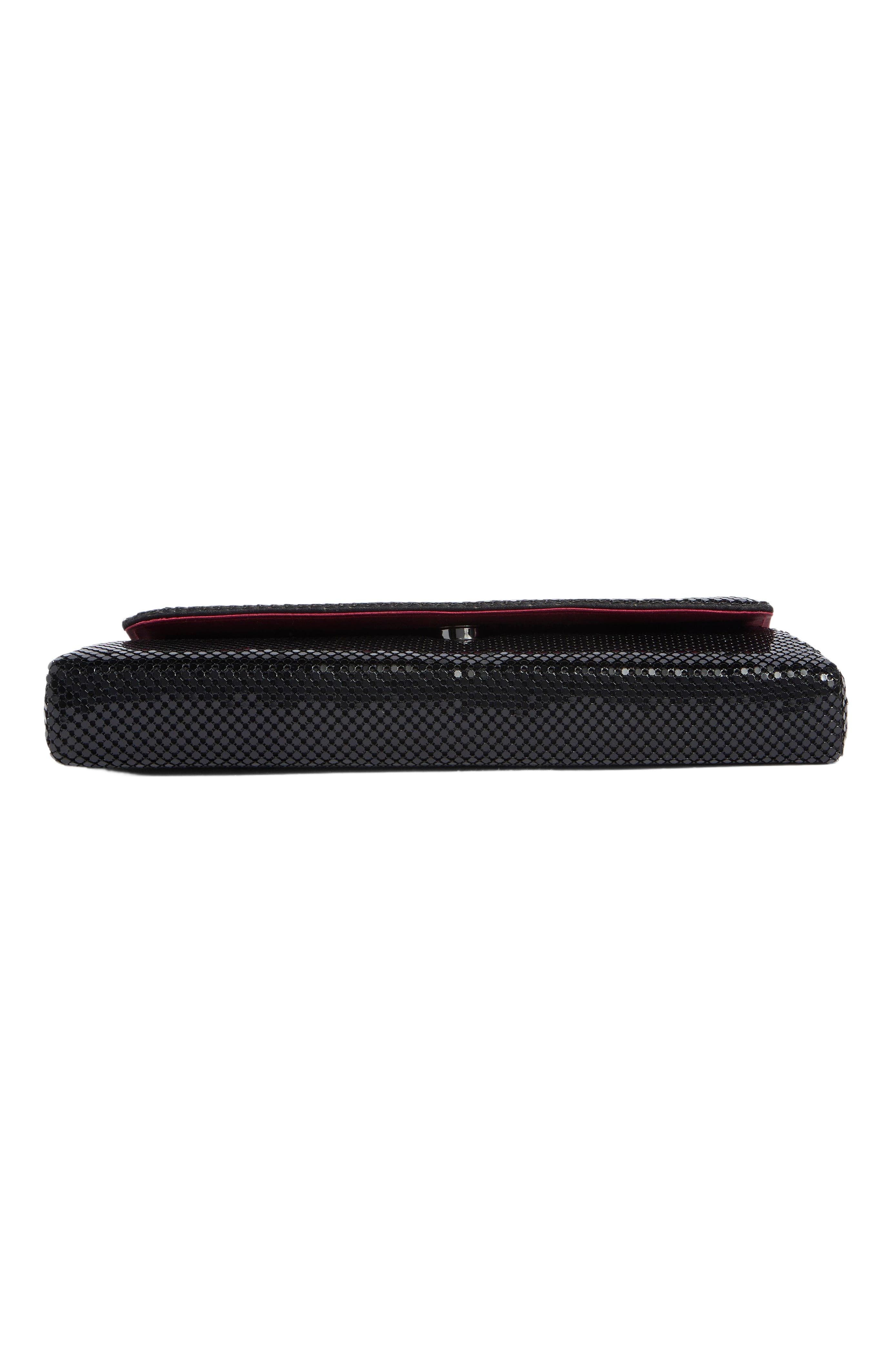 Whiting & Davis Romy Clutch, Alternate, color, Black