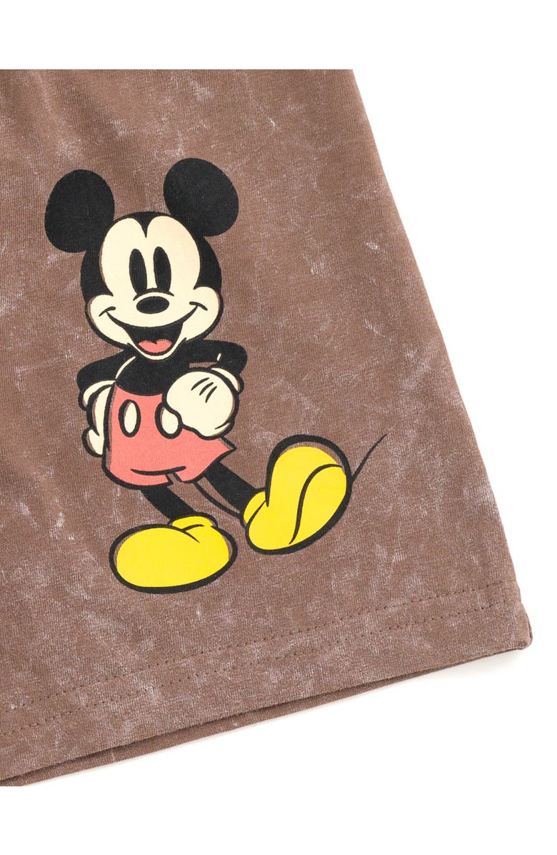 Disney Mickey Mouse & Friends Wash T-Shirt & Shorts Set, Alternate, color, Mickey Mouse Brown