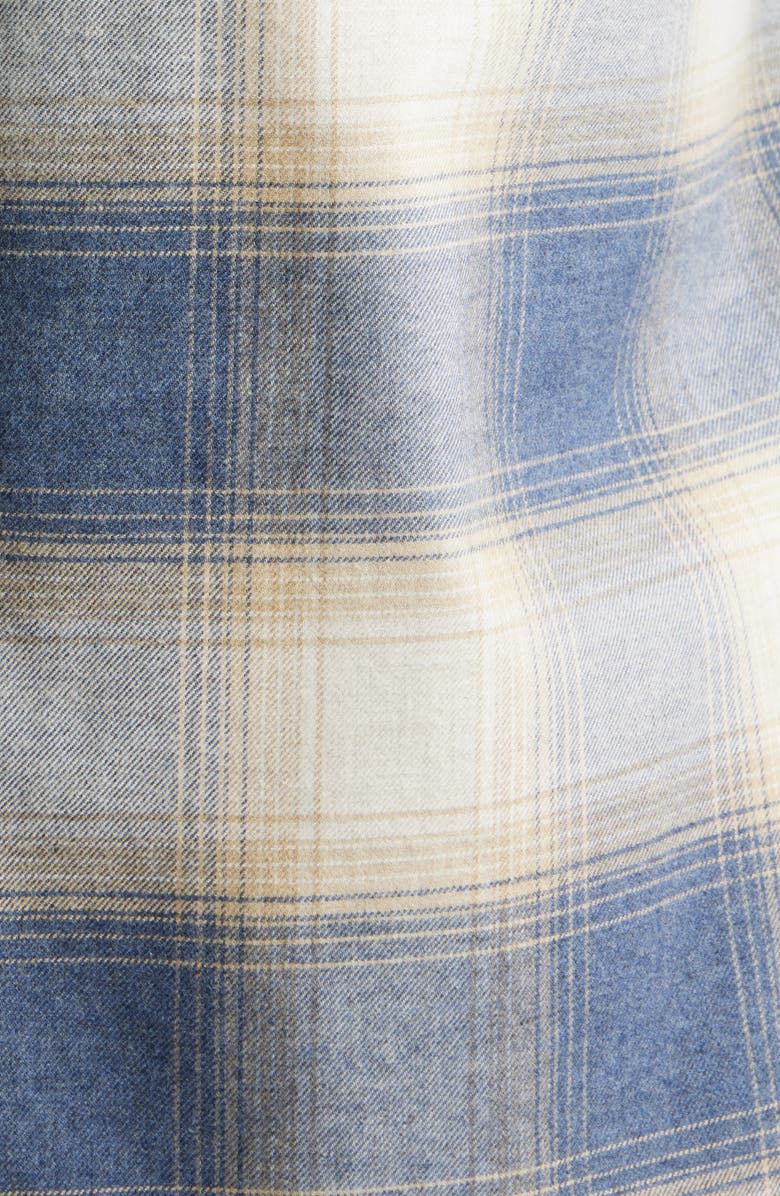 BOSS Owen Relaxed Fit Plaid Cotton Flannel Button-Up Shirt, Alternate, color, Open Blue