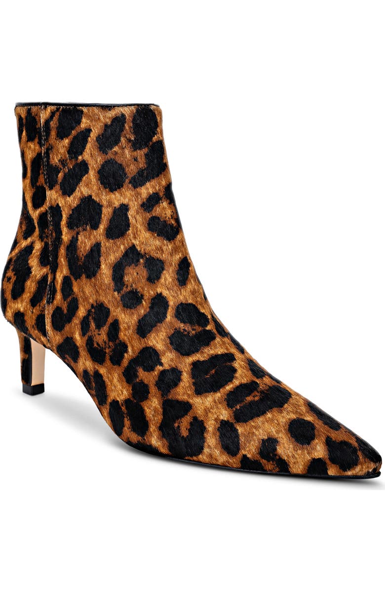 L'AGENCE Lilly III Genuine Calf Hair Pointed Toe Bootie, Main, color, Leopard Hair Calf
